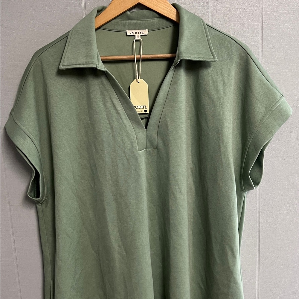 NWT Jodifl Dress Short Cap Sleeves 1X Mint Green - Picture 3 of 14